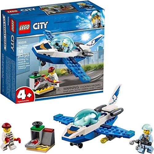 LEGO 60206 City Polizei Flugzeugpatrouille, Flugzeugspielzeug, einfach zu bauende Spielzeuge für Kinder