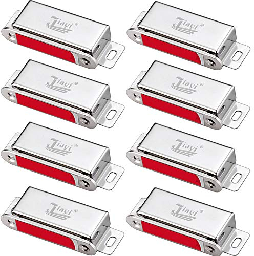 Magnetic Door Latch 30KG Jiayi 8 Pack Magnet Door Catches Heavy Duty Cupboard Door Magnets Stainless Steel Door Magnets for Kitchen Cabinet Door Closer Closet Closure Hardware