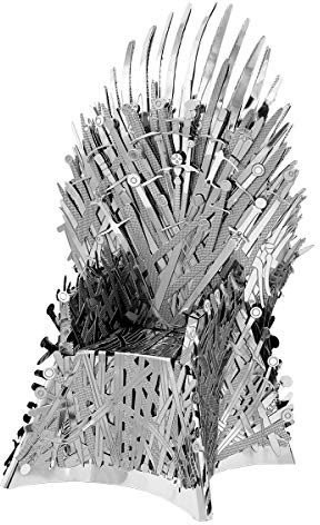 Fascinations ICX122 Metal Earth Metallbausätze - Game of Thrones Iron Throne, lasergeschnittener 3D-Konstruktionsbausatz, 3D Metall Puzzle, DIY Modellbausatz mit 2 Metallplatinen, ab 14 Jahre