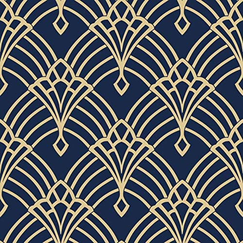 Waldorf Deco Tapete Navy/Gold World of Wallpaper 274447