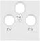 REV Matrix, Abdeckung Antennendose (TV/SAT/RF), Weiss-matt