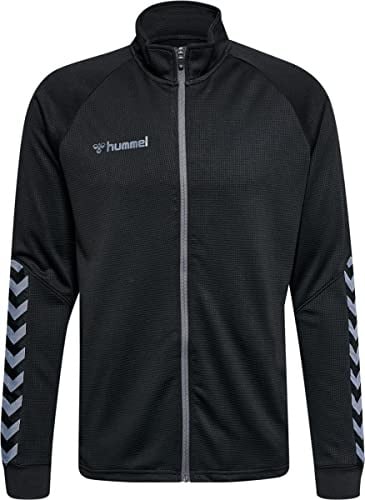 hummel Herren Jacke Hmlauthentic Poly Zip Jacket, Black/Asphalt, XL, 205366-1006-XL