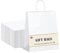 Switory 100 Stück Papiertüten Geschenktüten Weiß Kraftpapiertüte mit Henkel zum Geschenke, Party, Geburtstag, Basteln, Einzelhandel (13,3 x 9,5 x 20,3 cm)