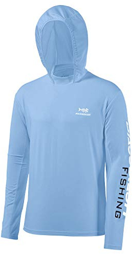 Bassdash - Sudadera con Capucha para Hombre, protección Solar UPF50+ suéter UV Manga Larga para Pesca protección contra sarpullidos Rashguard
