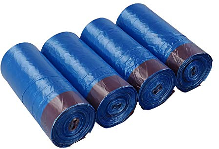 Bringer Bolsas de basura azules con cordón de 5 L, 200 bolsas