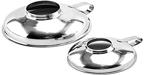 2 pièces Entonnoirs Confiture en acier inoxydable,Entonnoir pour confiture,Entonnoir à large bouche,Entonnoir en conserve pour le transport de liquides,huiles, poudres, haricots et confitures
