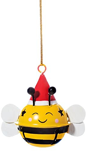 Sass & Belle Hängende Glocke - Gelbe Biene, Eisen, Weihnachten
