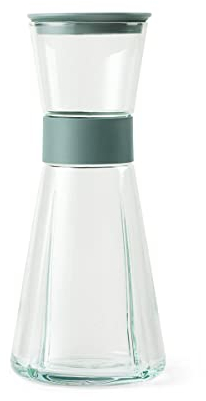 Rosendahl, Designer Wasserkaraffe aus mundgeblasenen Recyclingglas und PVD besichtetem Stahl, 90 cl