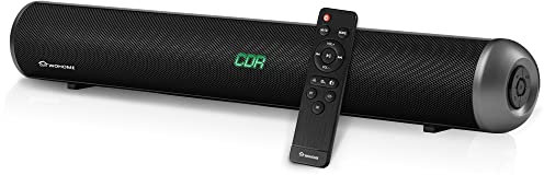 Wohome Sound Bar S88 20-Inch 50W Home Theater Soundbar Speaker, with Bluetooth 5.0, 3D Surround Sound, 3 EQs, Optical/Aux/Coaxial/HDMI/USB, Compatible with 4K & HD & Smart TV (20-Inch)