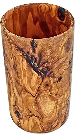 D.O.M. Utensilienbecher RUND aus Olivenholz 17 cm