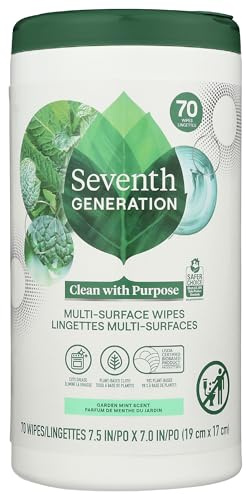 Seventh Generation Multi-Surface Wipes, Garden Mint Scented, 70 Count