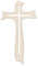 Holy Family Weißes Kruzifix, gebohrt, aus Harz und Jesus-Marmorpulver, Wandmontage, 19 cm und 34 cm, moderner Schlüssel, einzigartig in Ihrem Geschlecht, handwerkliches Produkt Made in Italy (34 cm)