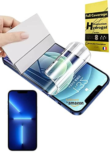WardSan [2 Pieces For iPhone 13 Pro Max 3D Hydrogel Screen Protector Films with Selfie Finger Phone Holder | Anti-shock | Compatible with TPU cases | Soft TPU Protective Film