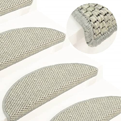 Stufenmatten Stufenmatten Stufenmatten Sisal-Optik 15 Stück 56x20 cm grau
