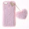 Fluffy Fur Plush Case for iPhone 7 Plus Protective Case Soft Warm Love Fluffy Case Bling Diamond Cover Fluffy Fur Skin TPU Cell Phone Case for Women Girls for iPhone 8 Plus,for iPhone 7 Plus,Pink