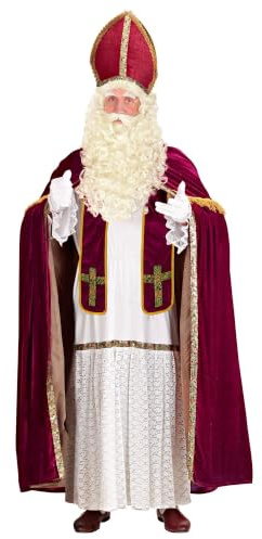 W WIDMANN MILANO Party Fashion - Erzbischof Kostüm Herren | 5-teiliges Set, Bischofs- und Nikolauskostüm für Karneval und Mottoparty