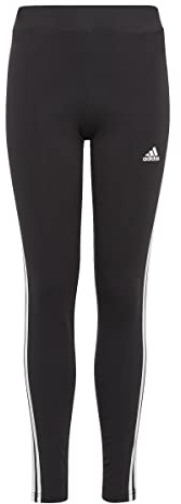 adidas Mädchen Essentials 3-Stripes Cotton Tights, Black / White, 11-12 Years