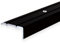 PROVISTON Profilé d'angle en aluminium anodisé, noir, largeur 24,5 mm, hauteur 10 mm, longueur 1000 mm, percé, profilé de nez de marche, nez de marche, nez de marche, angle combiné, 1 pièce