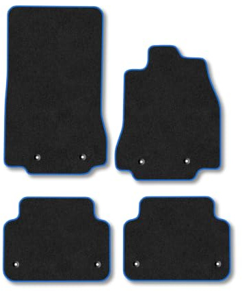 Jaguar XF (2014-2015) Carpet Car Mats | Blue Edge Trim Tailored Fit Floor Mats Full Coverage Protection Accessories Easy Clean Anti Slip Made in the UK