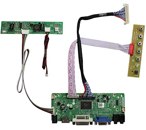 VSDISPLAY VGA DVI Audio LVDs Controller Board für 54,6 cm (21,5 Zoll) 1920 x 1080 30-poliger LCD-Bildschirm