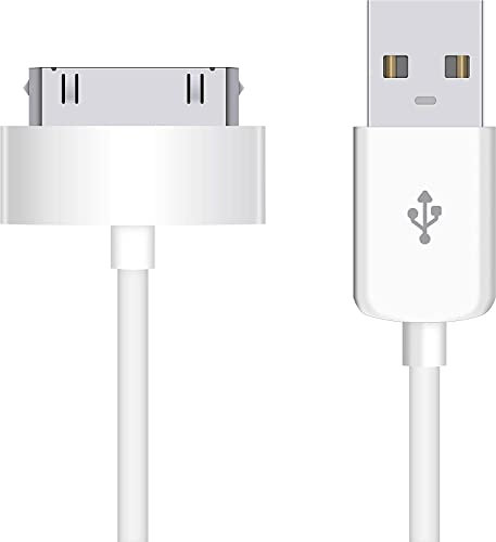 GORILLAPLANET Cavo dati di sincronizzazione e ricarica USB per iPhone 4/4s, iPhone 3G/3GS, iPad 1/2/3, iPod, cavo di ricarica a 30 pin (1M bianco)