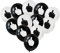 ds. distinctive style Mittelfinger Ballons Satz von 12-6 Luftballons Weiß & 6 Luftballons Schwarz, 31cm
