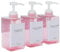 GOYISEE Refillable Shampoo and Conditioner Bottles for Shower Wall,Shampoo and Conditioner Dispenser with Pump No Drill (3 Bottles 3 Wall Mounts-Pink)