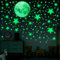 435 Stück Leuchtsterne Kinderzimmer Selbstklebend, Sterne Selbstklebende Wandaufkleber, Mond und Sterne, Fluoreszierende Wandaufkleber für Sternenhimmel, Dekorative Aufkleber Grün