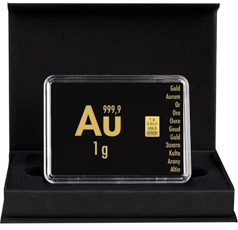 Goldstücke24 - Gold zum Verschenken - Goldbarren 1g in schwarzer Geschenkbox - Tolle Geschenkidee