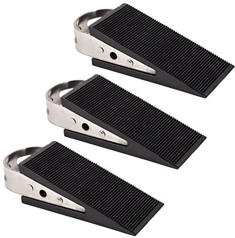 Ficher 3X Rubber Stainless Steel Door Stopper Security Thickening Anti-Collision Floor Door Holder Protection Kids