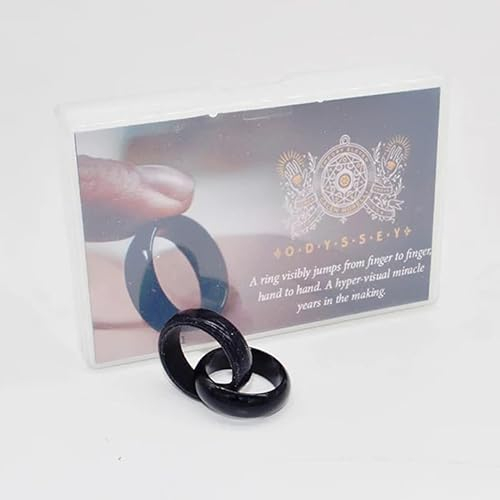 Odyssey Ring Zaubertricks Zauberring Transfer springt von Finger zu Finger Magic Close Up Street Illusions Gimmick Mentalismus Requisiten (20 mm)