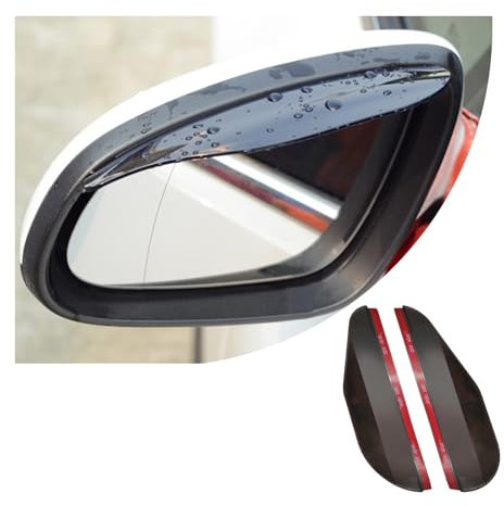 Suvnie 2 x Spiegel-Regenvisier, Augenbrauen, wasserdicht, Seitenspiegel-Visier, Regenschutz, multifunktionaler Rückspiegel-Regenschutz für die meisten Fahrzeuge, Autozubehör (schwarz)