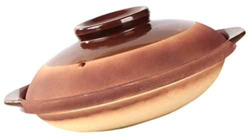 Zerodeko cacerola de hierro fundido cazuela fondue hot pot utensilios de cocina de cerámica ollas con tapa utensilios de cocina de arcilla de cerámica Anticuado maceta de barro