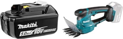 Makita Genuine 197280-8 BL1850B 18V 5.0 Ah Li-ion Battery & DUM111ZX 18V Li-ion LXT 110mm Grass Shears complete with Head Trimmer Attachment – Batteries and Charger Not Included