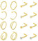FORYOU 20G Gold Nasenstecker Nasenpiercing Chirurgenstahl Nase Stecker mit Strass Nase Piercing Set