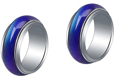 Thermochromer , Herrenschmuck, Stimmungsringe für Herren, modische Ringe, Freundschaftsringe, verstellbare Ringe für Frauen, Stimmungsschmuck, Ringe für , Cocktailringe, Ringe,