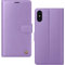 AIMOYU for iPhone X, iPhone XS Case, Flip Wallet Leather Phone Case with [4 Card Slots] [Kickstand] [RFID Blocking] Magnetic Protective Shockproof Cover for iPhone X/XS Phone Case - Purple