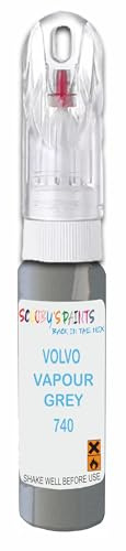 SCOOBYS PAINTS BACK IN THE MIX 21ml Paint Touch Up Pen For Volvo Vapour Grey 740 Scratch Removal Car Repair