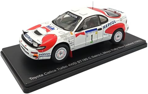 OPO 10 1/24 Modellauto kompatibel mit Toyota Celica Turbo 4WD Rally C.Sainz #1 1992 – Hachette Japon VQJ197