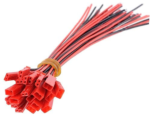 HOMSFOU 10 Paar JST-Stecker 2-polig elektrischer Draht Drähte Kabel LED-Streifenanschlüsse weibliche Stiftleiste 2-poliger JST-Stecker jst Stecker männlich weiblich JST- -Kit