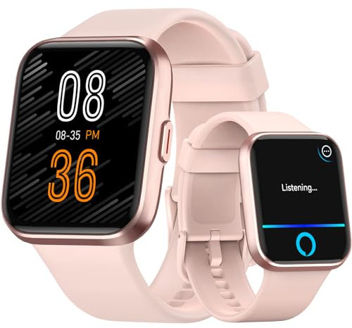 Quican Smartwatch per donna/uomo, compatibile con Android e iPhone, orologio fitness tracker con Alexa, avvisi di chiamata e notifica, monitoraggio della frequenza cardiaca e del sonno, 120 modalità