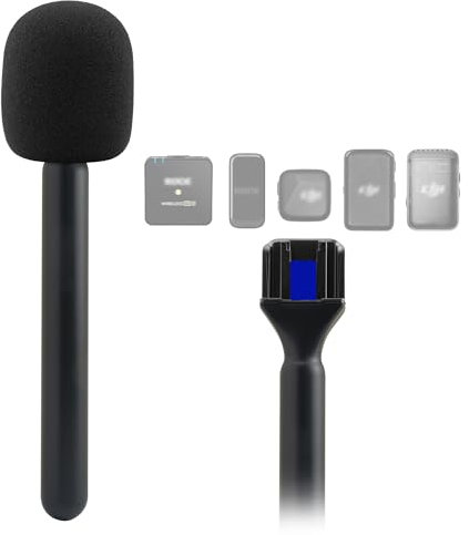 JCMOYUTY Stand for Magnetic Mic Holder DJI Mic Mini, Mic 1, Mic 2, Portable Handle for Rode Wireless Micro, GO 2 II, ME, Pro Wireless Lav Microphone Interview Handheld Handle Mount Adapter
