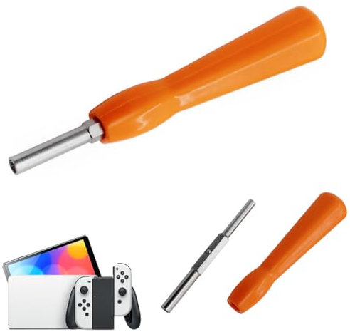 Gamebit-Schraubendreher 4.5mm & 3.8mm, Double-End-Bit-Sicherheit Gamebit-Schraubendreher-Kit Kompatibel mit Nintendo-Konsolen, NES, SNES, N64, GameBoy, GameCube, Virtual Boy, Spielekassetten (Orange)