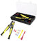 TEHAUX 1Set Pinza Crimpatrice Elettrica Con Cricchetto Completo Per Terminali Isolati e Non Isolati Strumento Professionale Per Elettricisti Te