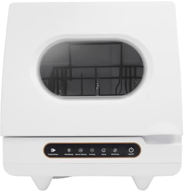 800W Mini Geschirrspüler | Upgrade Spülmaschine 5L Tischgeschirrspüler Freistehen | 5 Modi Schnellspülen&Starkes Spülen | 360° Drehbare Sprühvorrichtung | EU Stock