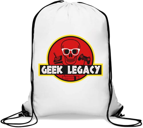 Geek Legacy Gym Sack Casual Drawstring Bag White