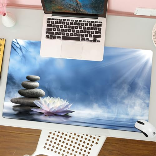 QRFASFZO Mouse Pad 31.5 × 12 inch Extended Large Mouse Mat Desk Pad, Stitched Edges Mousepad,Non-Slip Rubber Base,purity in the zen massage,Gaming Mouse Pad XL