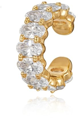 Jenosy Gold Ear Cuff Damen Nicht Piercing Öffnen Wrap Ohrringe 14K Vergoldet Zirconia Ohrmanschette Gold Handmake Schmuck Geschenk für Frauen