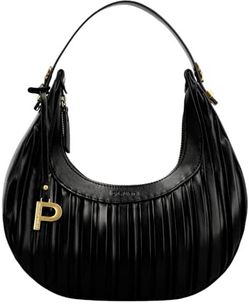 Picard Tasche Damen Schultertasche Croissant | Handtasche aus Kunstleder mit Reißverschluss, gesichertem Innenfach & abnehmbarem Schulterriemen | Moonbag