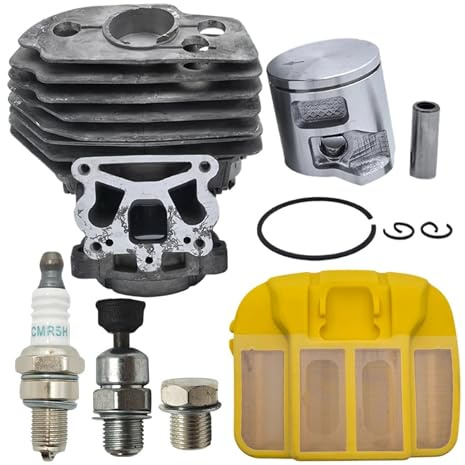 UYTGFO Adatto for motosega Husqvarna 545 550XP for JONSERED CC2252 W Anello valvola di decompressione Candela Cilindro Pistone Filtro aria